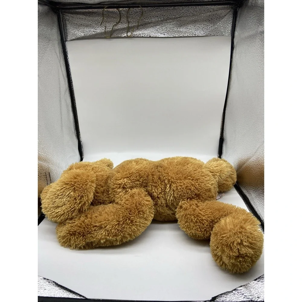 Ty Pluffies Lot 2 Plush Dog Toys Shaggy Tan Puppy and Brown White Bulldog 2004
